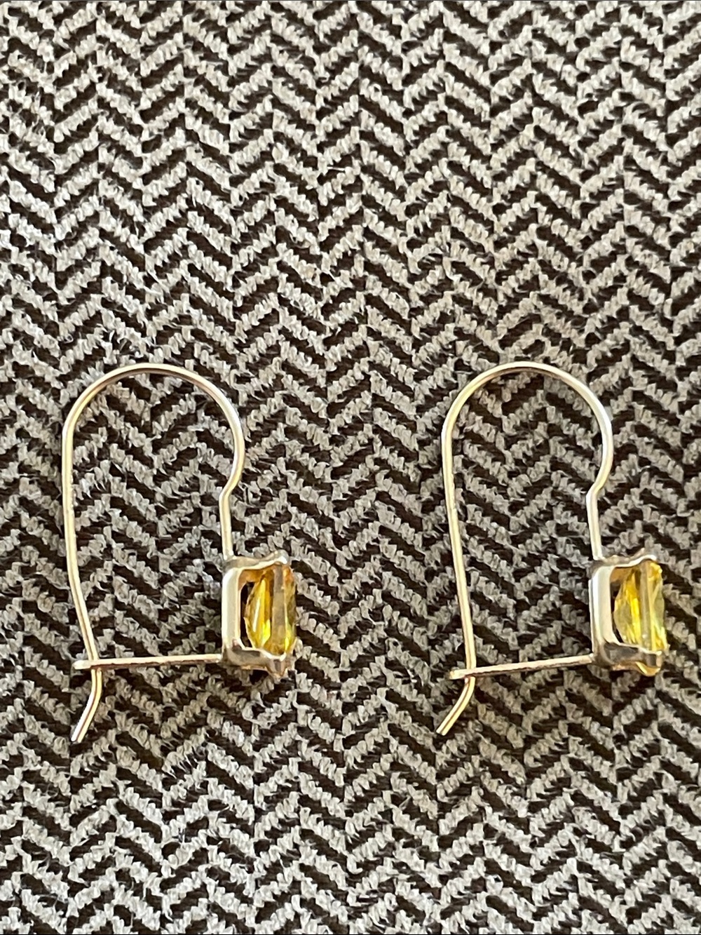 14k Yellow Gemstone Earrings - Picture 3 of 10